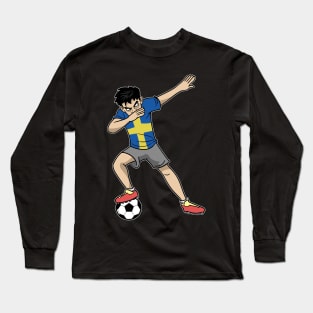 Soccer Sweden Soccer Player Boys Long Sleeve T-Shirt